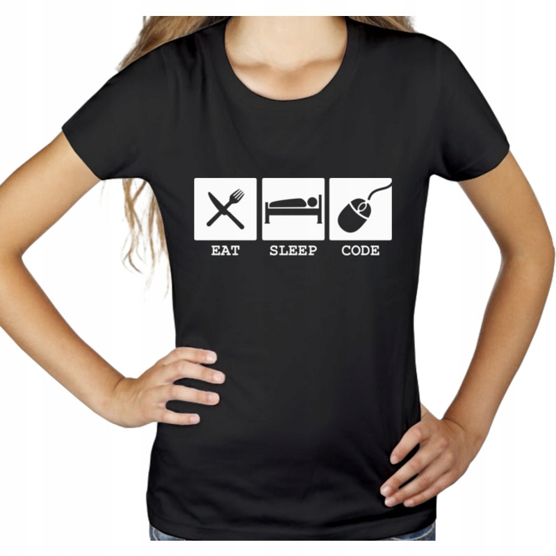 

Eat sleep code programista koszulka prezent