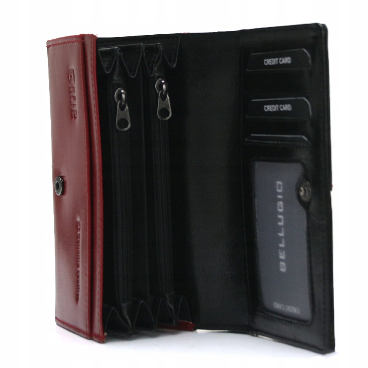 Portfel damski czerwony z systemem RFID Bellugio Model ED-103R-376