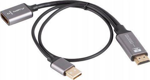Lanberg Kabel adapter Lanberg Hdmi (M) -> Displayport (f) 4K na kablu 20cm
