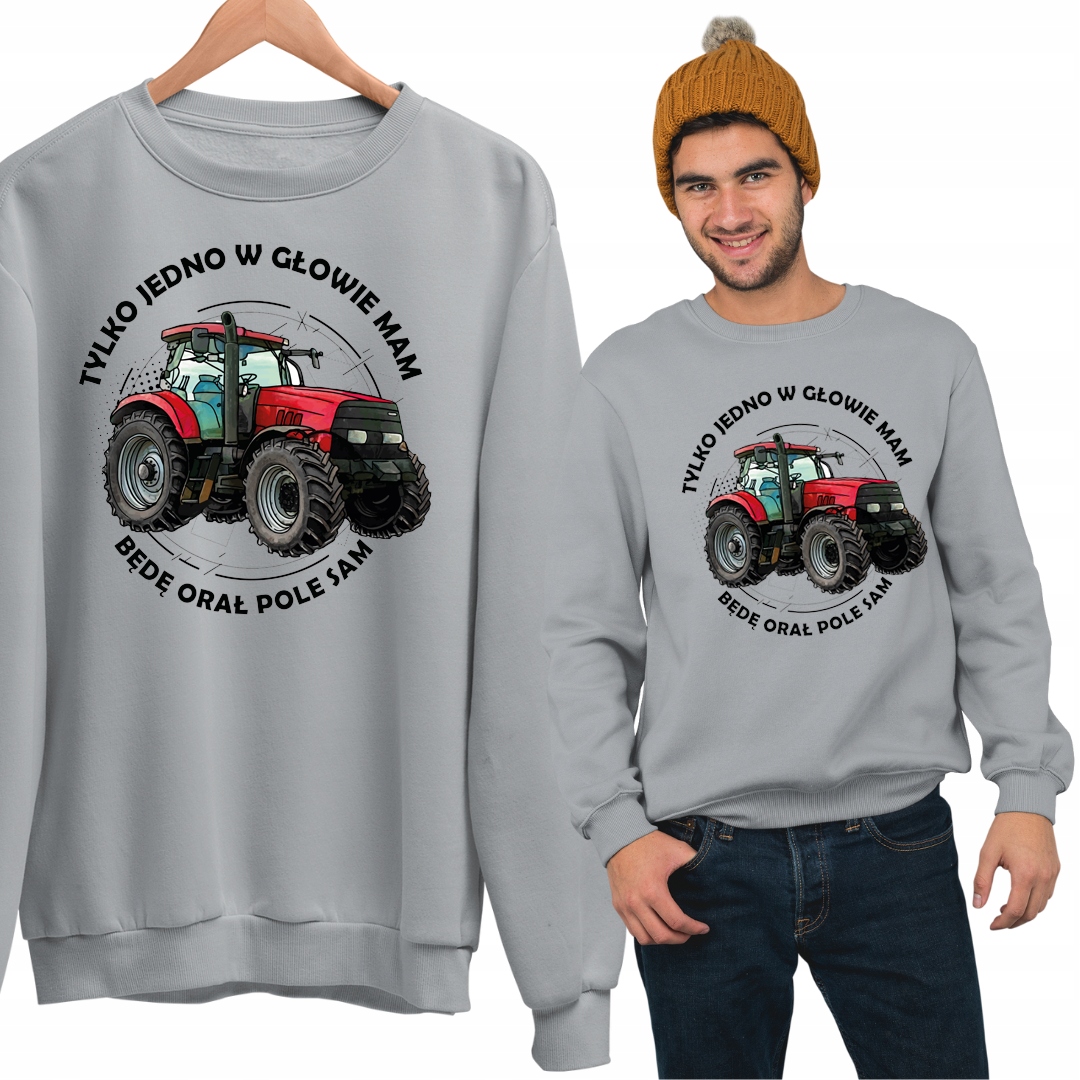 BLUZA CIEPŁA WYTRZYMAŁA DLA ROLNIKA PREZENT URODZINY ŚWIĘTA CIĄGNIK CASE