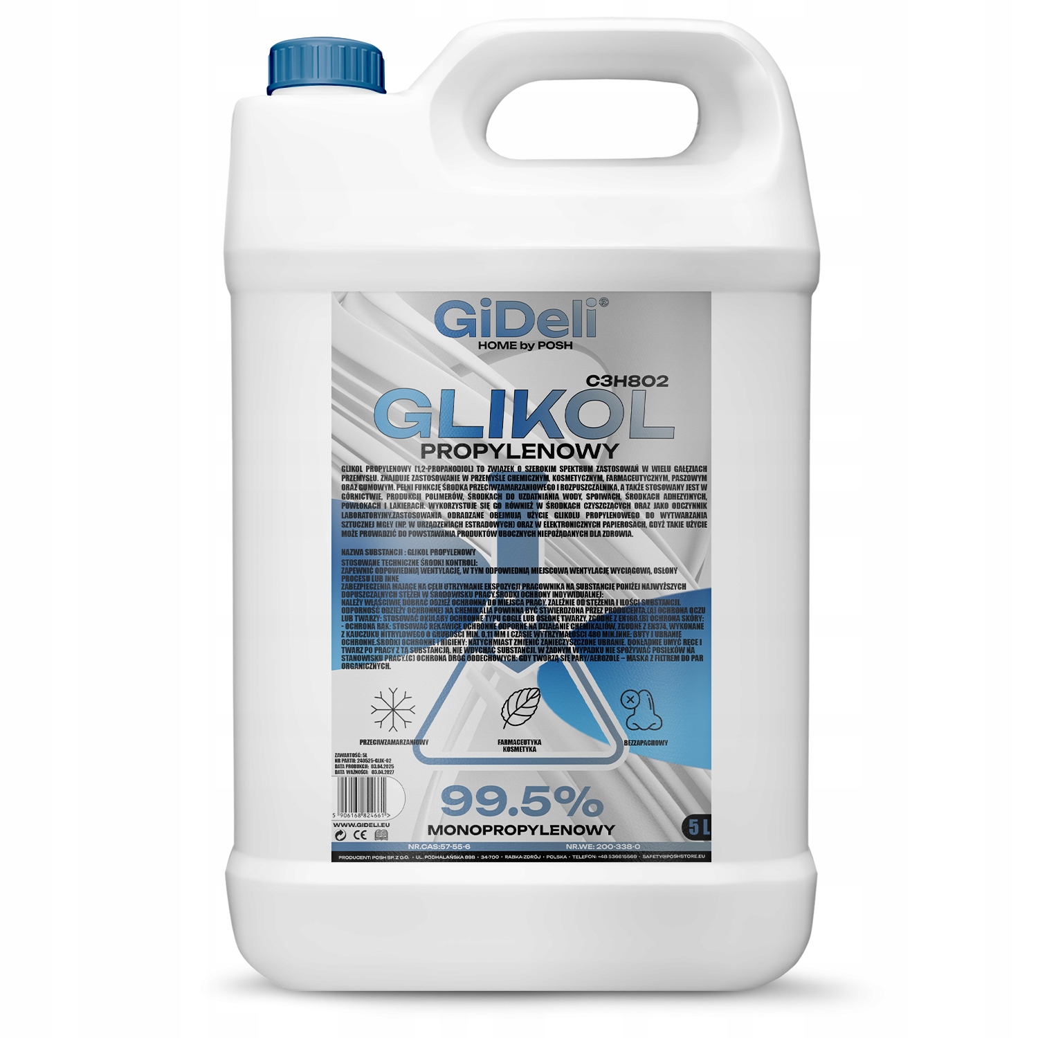 GiDeli Glikol Propylenowy Farmaceutyczny 99,5 % 5L