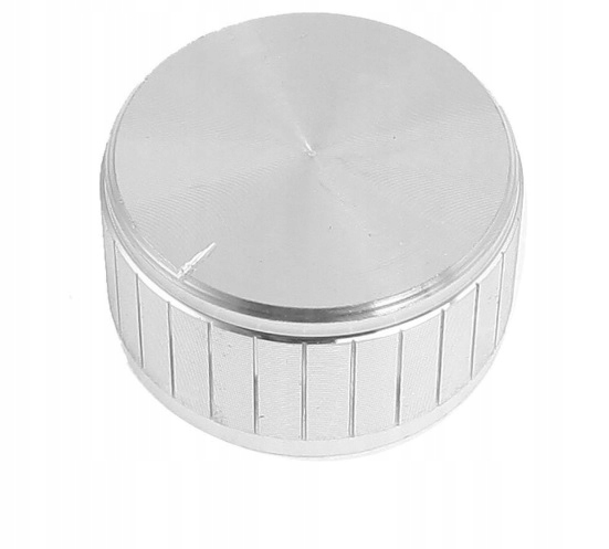 

Gałka pokrętło potencjometr srebrna 23mm h=17(0904