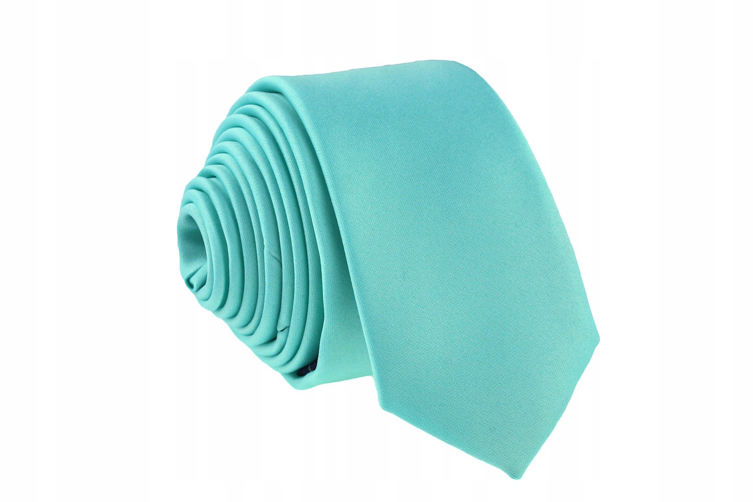 KRAWAT WĄSKI ŚLEDŹ ŚLEDZIK SLIM 5 cm kolor MIĘTOWY