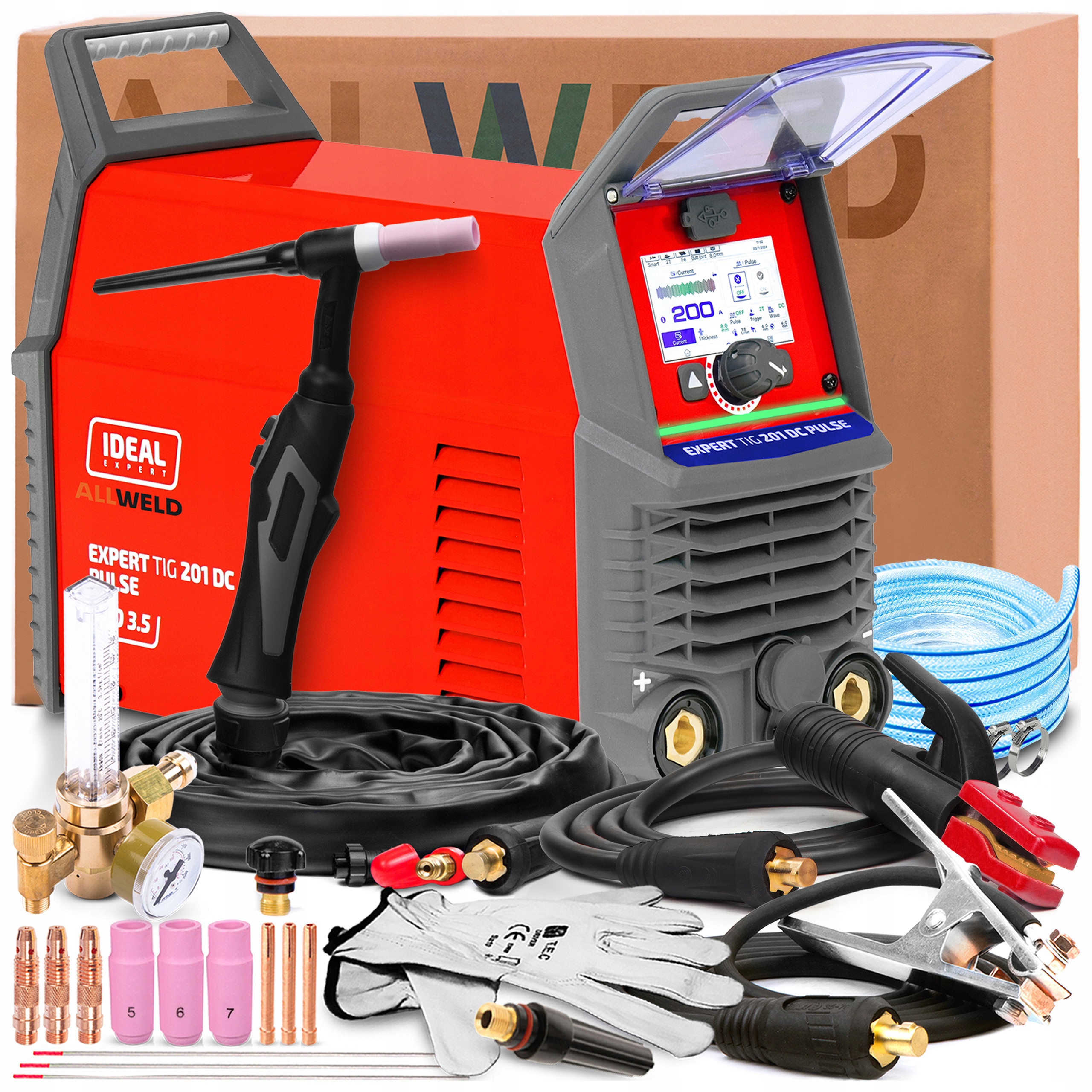 Svářečka Ideal Expert Tig 201 DC Pulse Pro 3.5 Bodové Svařování 230V 200A