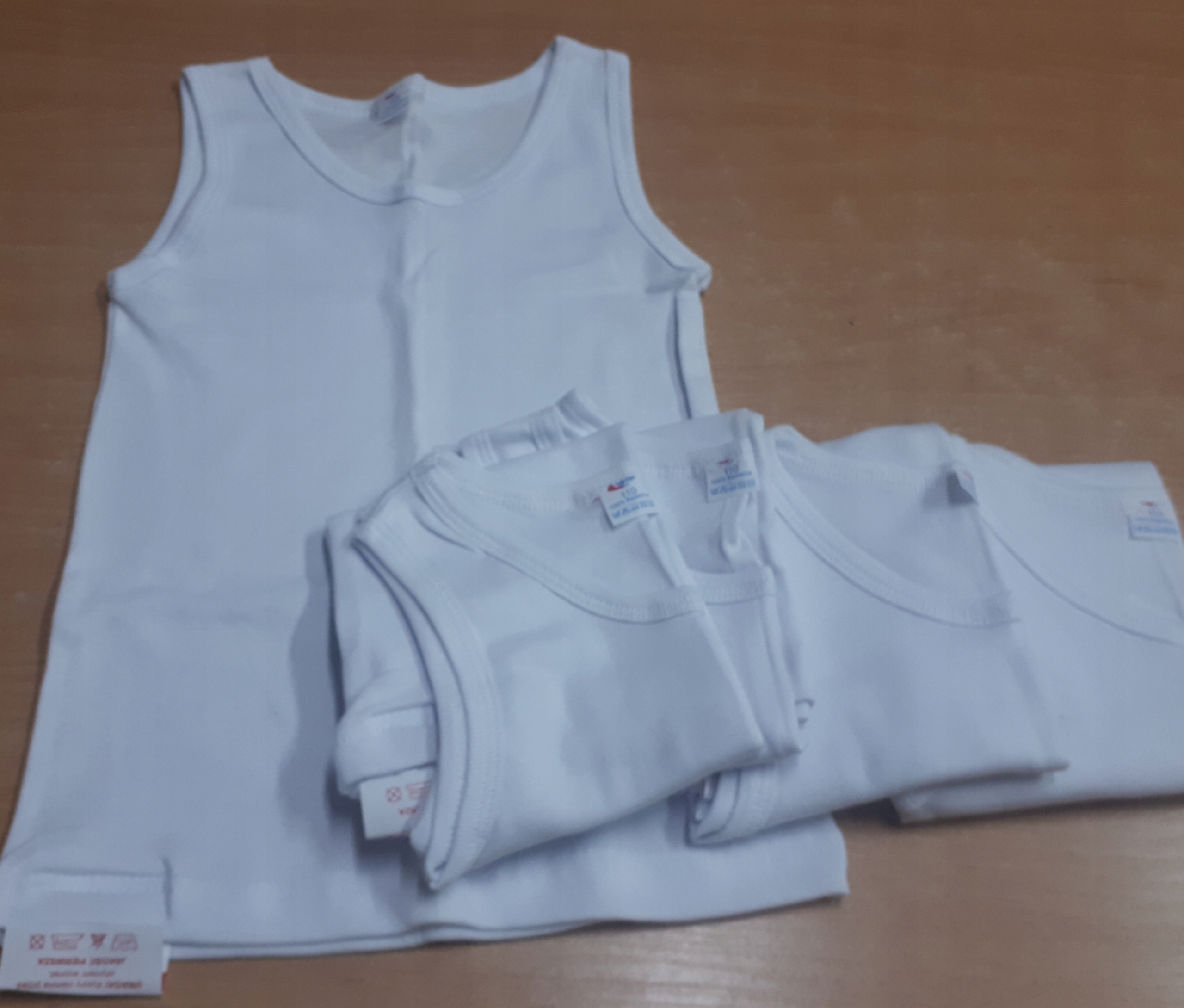 

Podkoszulek dziecięcy na ram Biały (5-pack) 152