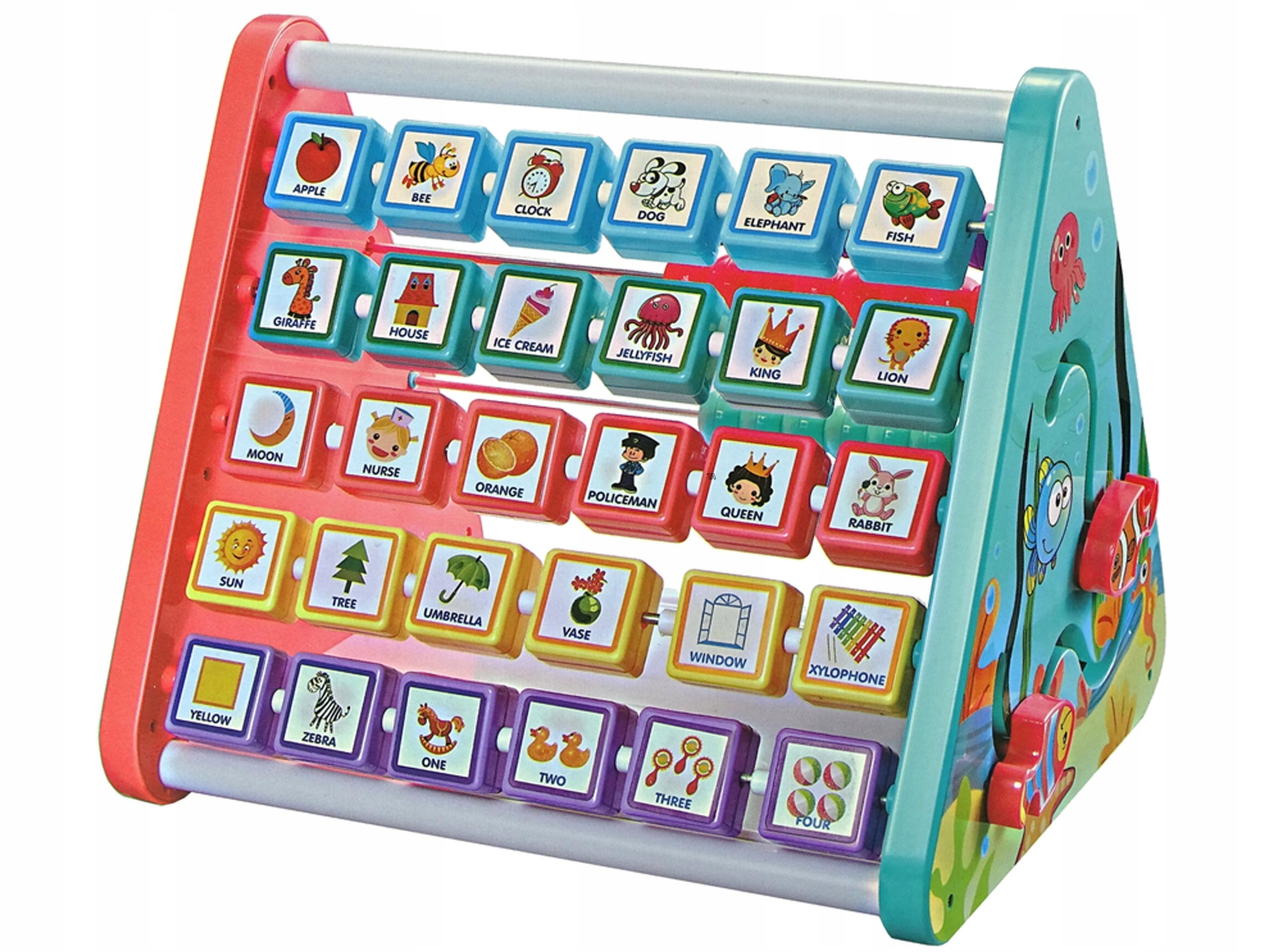 EDUKACYJNA PÓŁKA TRÓJKĄT LICZYDŁO LITERY PRZEDMIOT