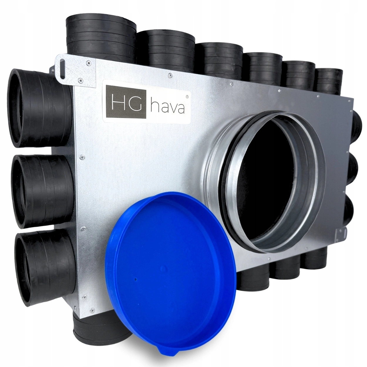 Rozdeľovacia skrinka pre rozdeľovač ventilačného potrubia fi 200 18x75 mm, plochá
