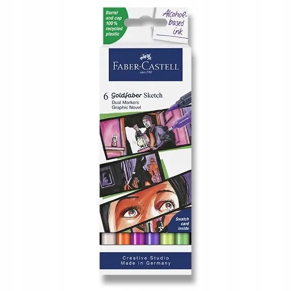 Popisovač Faber-Castell Goldfaber Sketch Dual Marker Graphic Novel sada, 6
