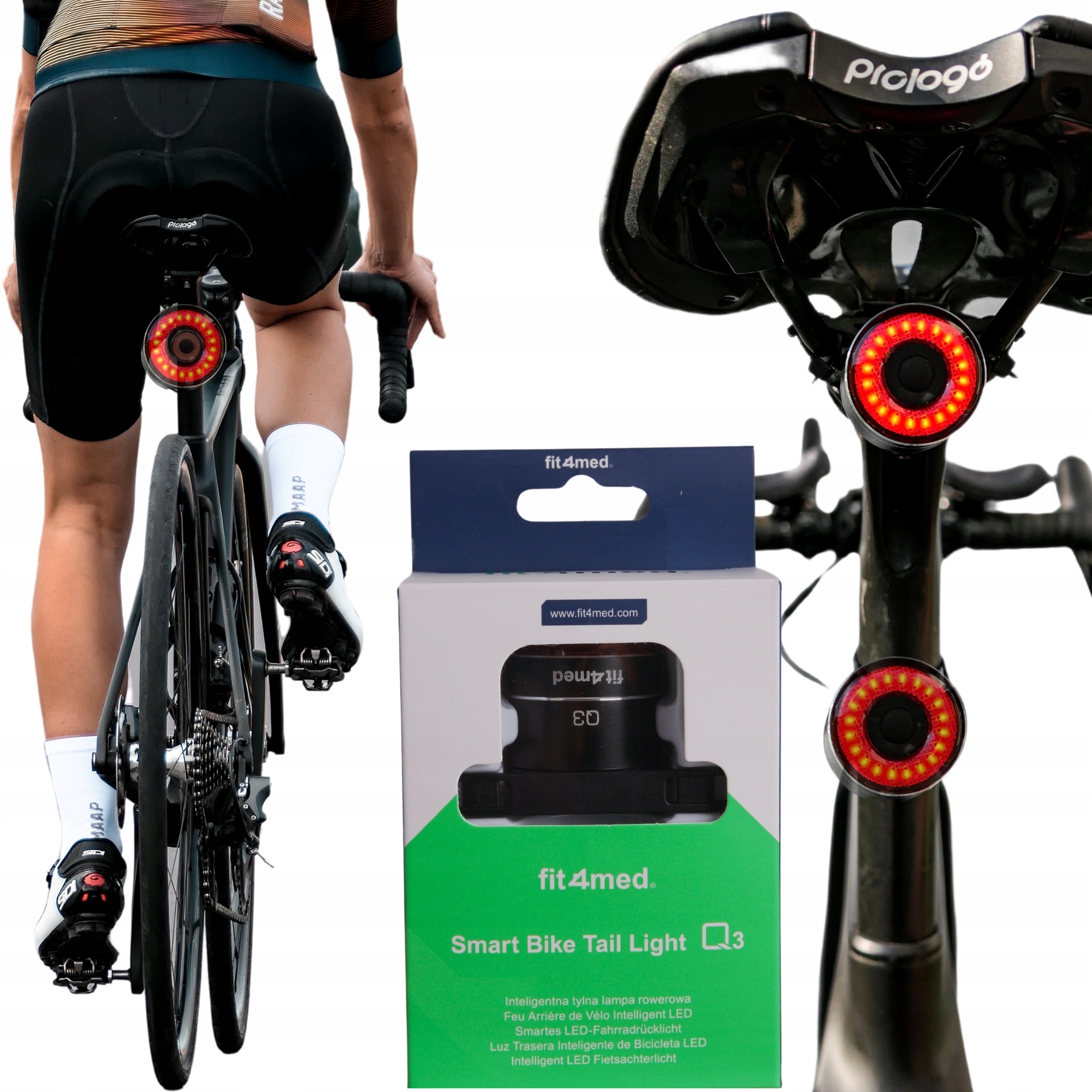 LAMPKA ROWEROWA NA ROWER TYLNA USB AKUMULATOR CZUJNIK RUCHU ŚWIATŁO STOP