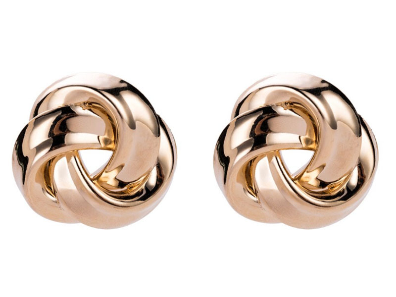 

Złote kolczyki precelki 1,5cm na prezent supełki