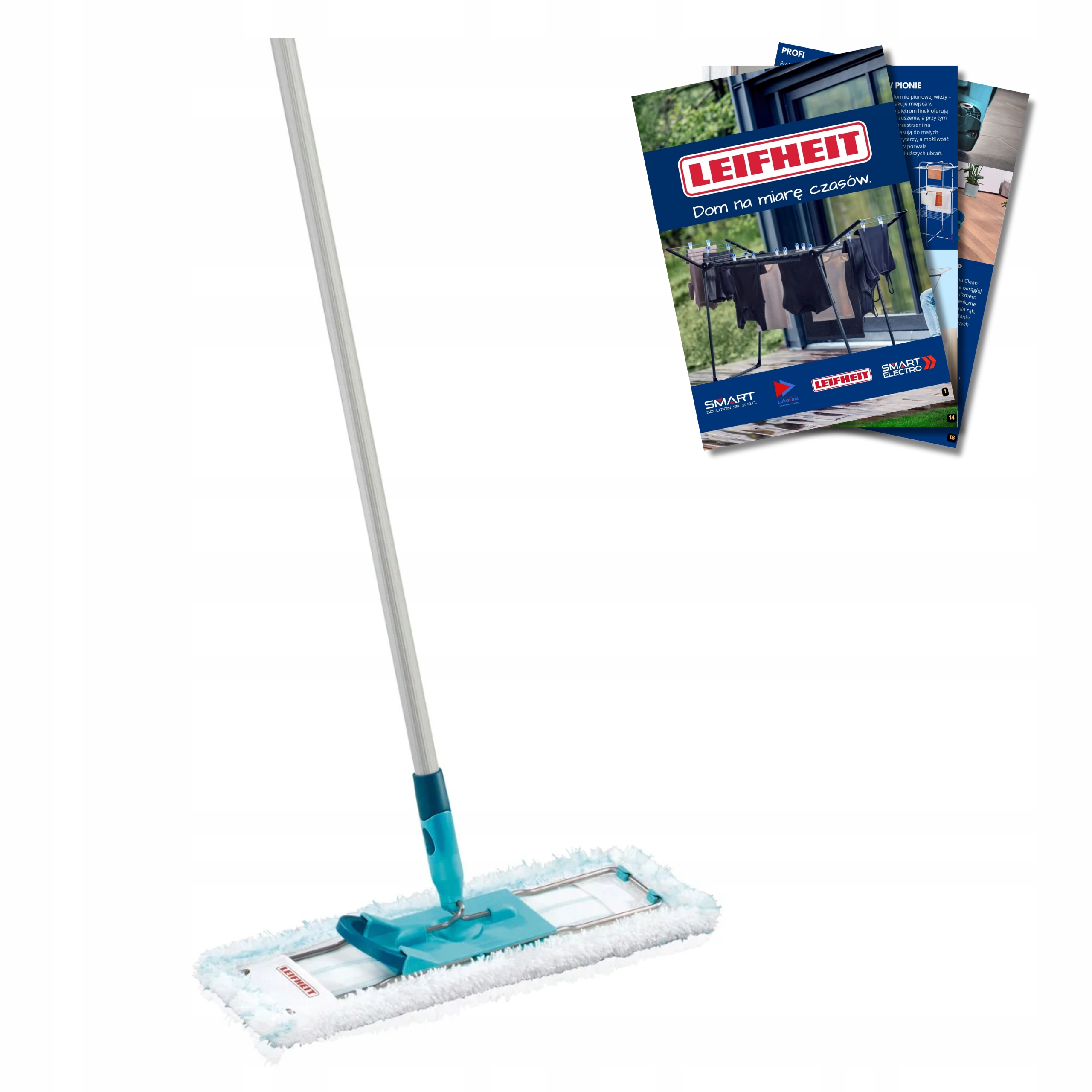 Mop Płaski Z Drążkiem Aluminiowym Leifheit 55045 140 CM Click Ebook