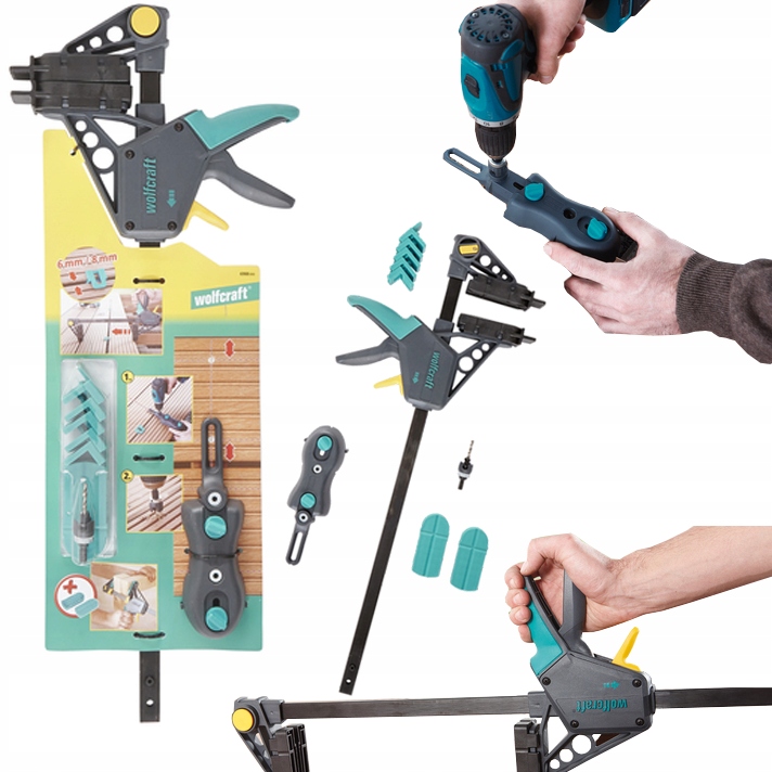 Wolfcraft Ścisk stolarski montażowy jednoręczny do budowy tarasów WF6988000