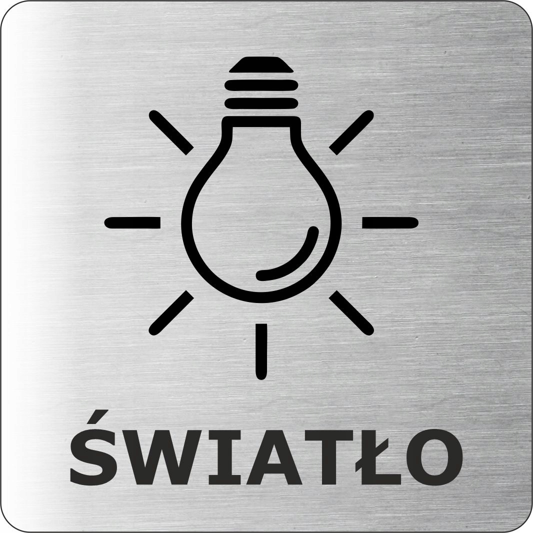 Tabliczka Piktogram 90x90 ŚWIATŁO