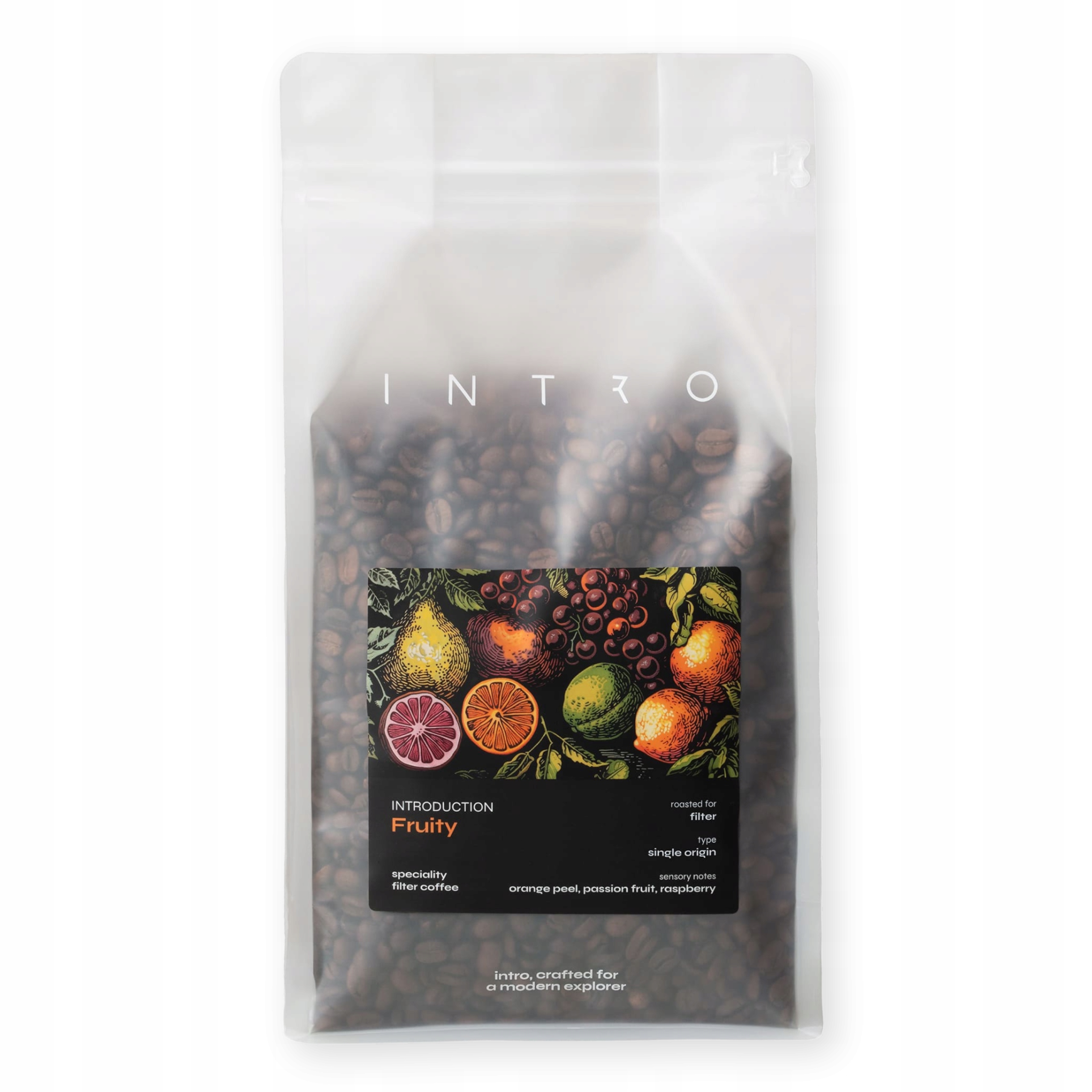 Kawa ziarnista 1kg Fruity Kenia, kawa przelewowa single origin Intro