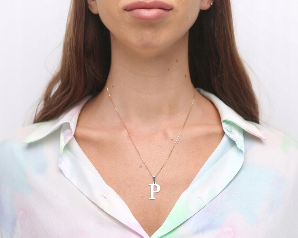 SREBRNA ZAWIESZKA 925 LITERKA P Marka inna