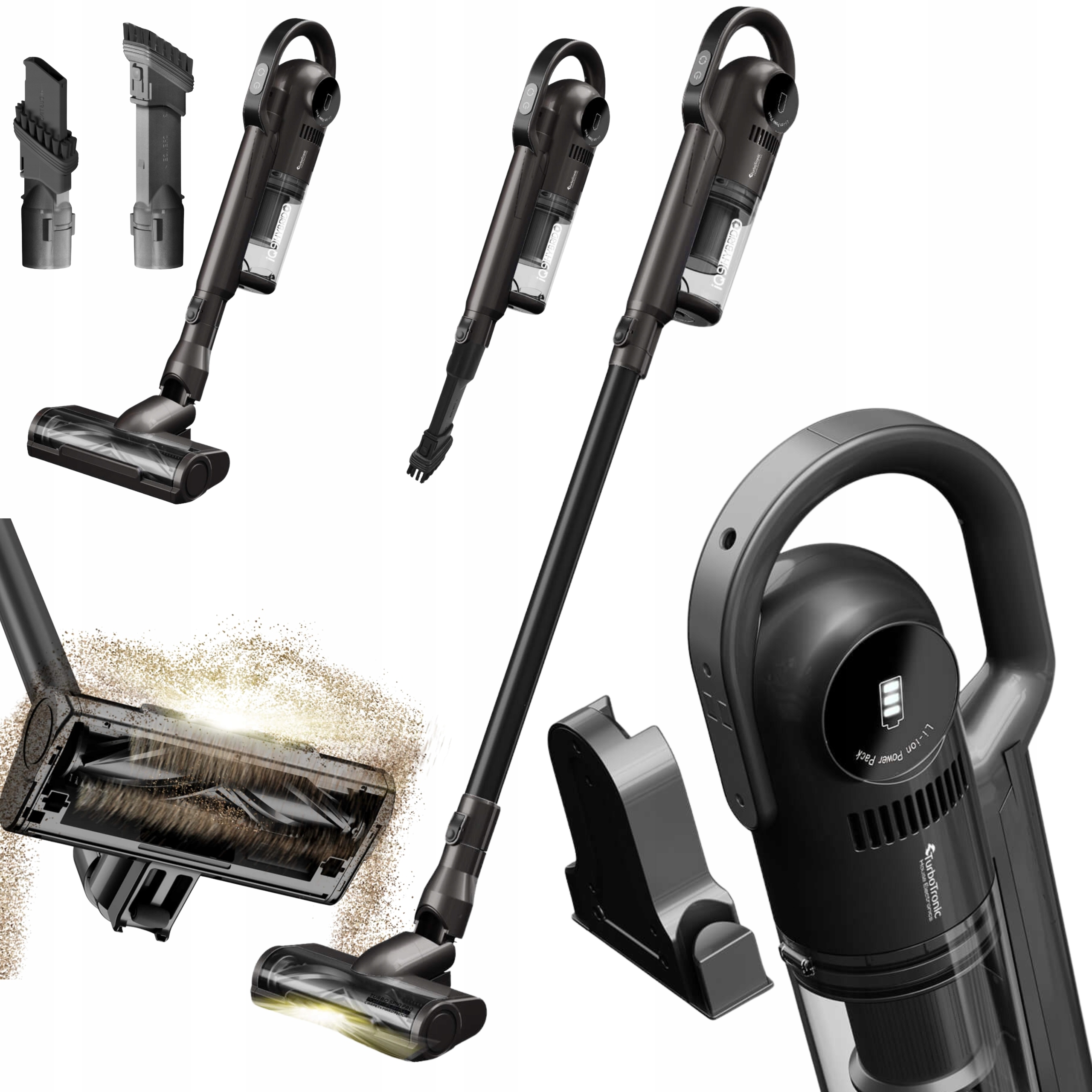 Bezdrôtový Vertikálny Ručný Bezvreckový Vysávač S Elektrokefou