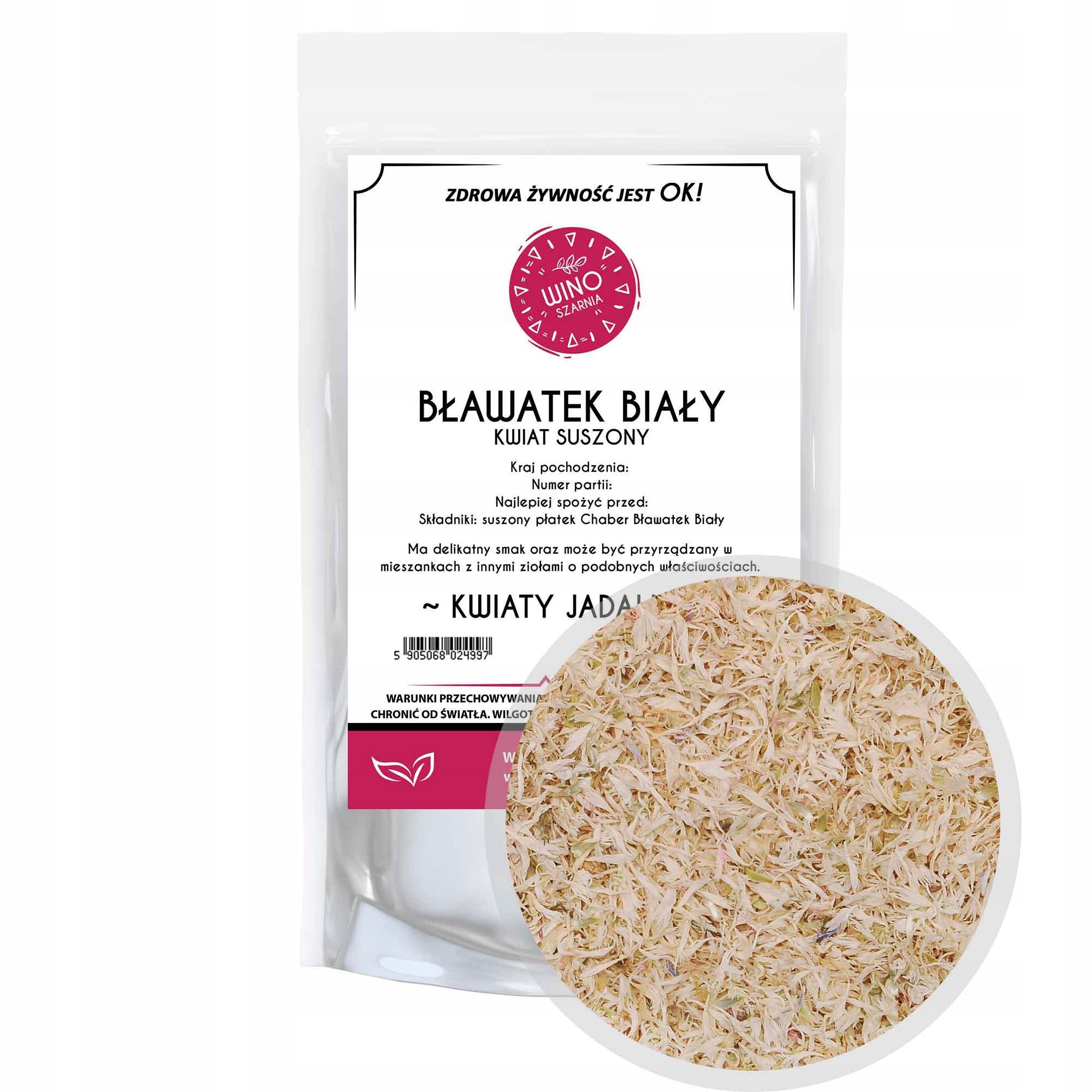 Sušené Plátky Chrpa Modrá Bílý 250 g Jedlé Květy