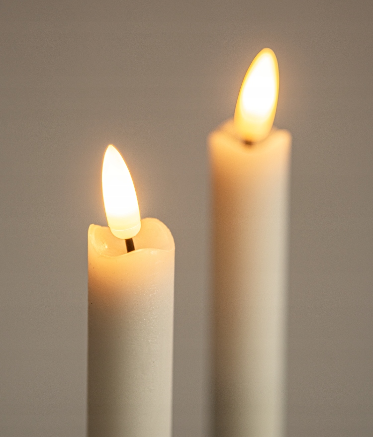 Świeca LED stołowa woskowa BIAŁA 24cm 2szt Marka Kaemingk