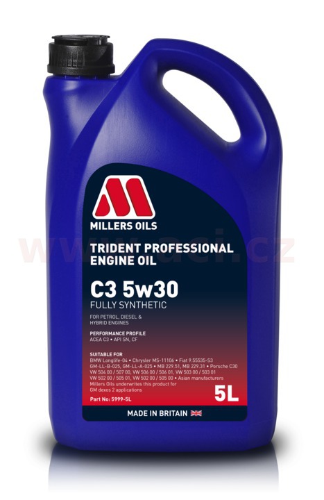 Millers Oils Trident Professional C3 5w30, plne syntetický 5 l 59995