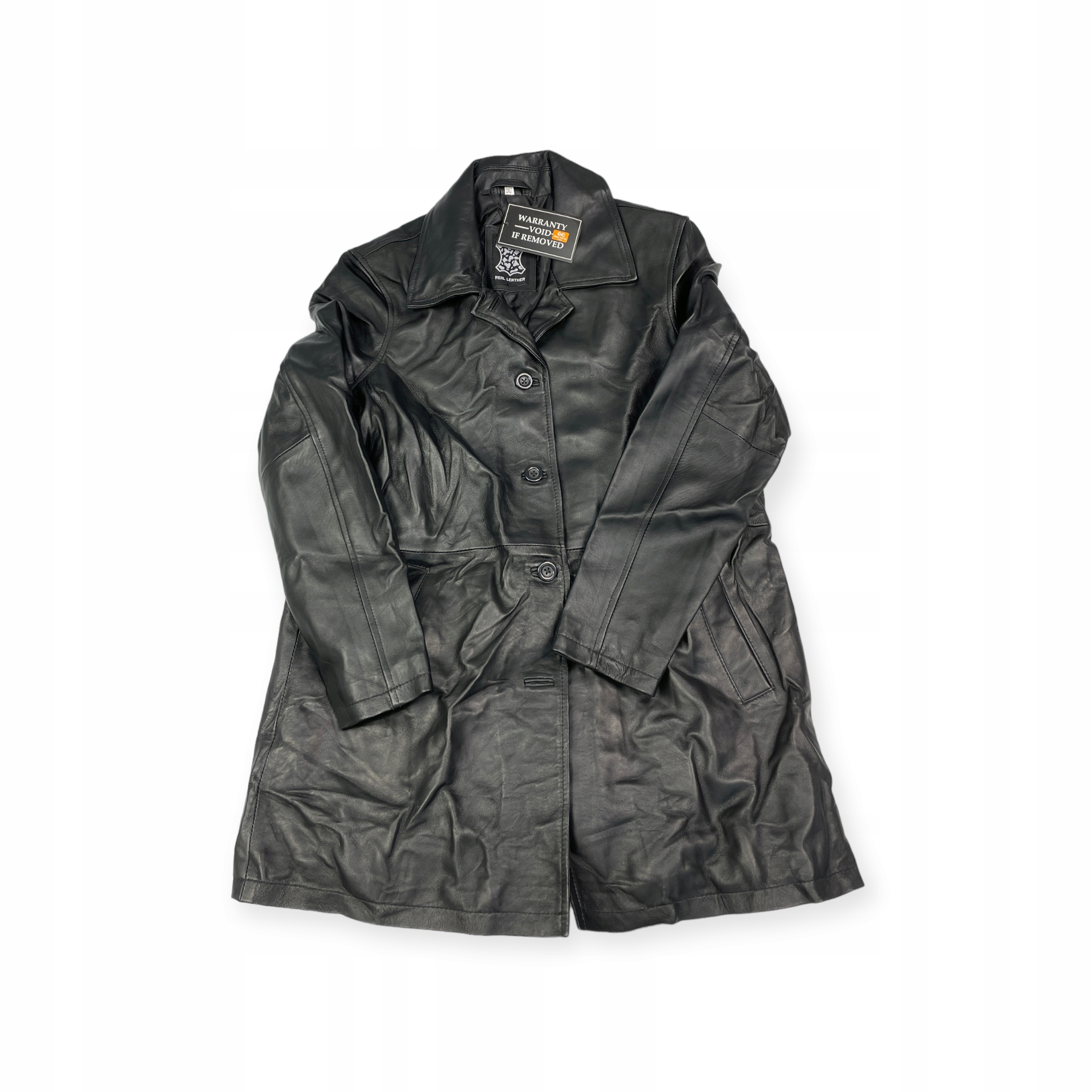 Dámská černá kožená bunda Real Leather 2XL