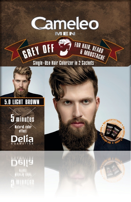 

Cameleo Delia Men Farba Do Brody Wąsów 5.0 J.brąz