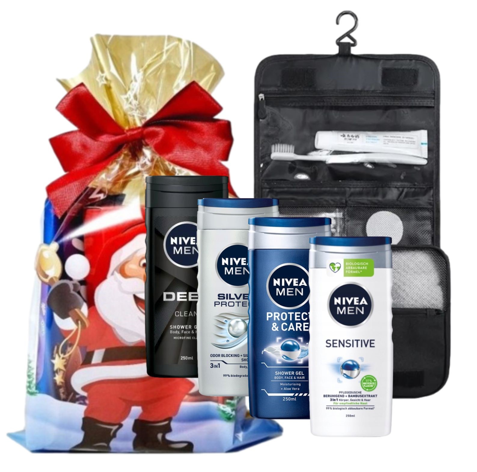 Vánoční Velký dárek pro muže Nivea Sprchový gel 5 ks
