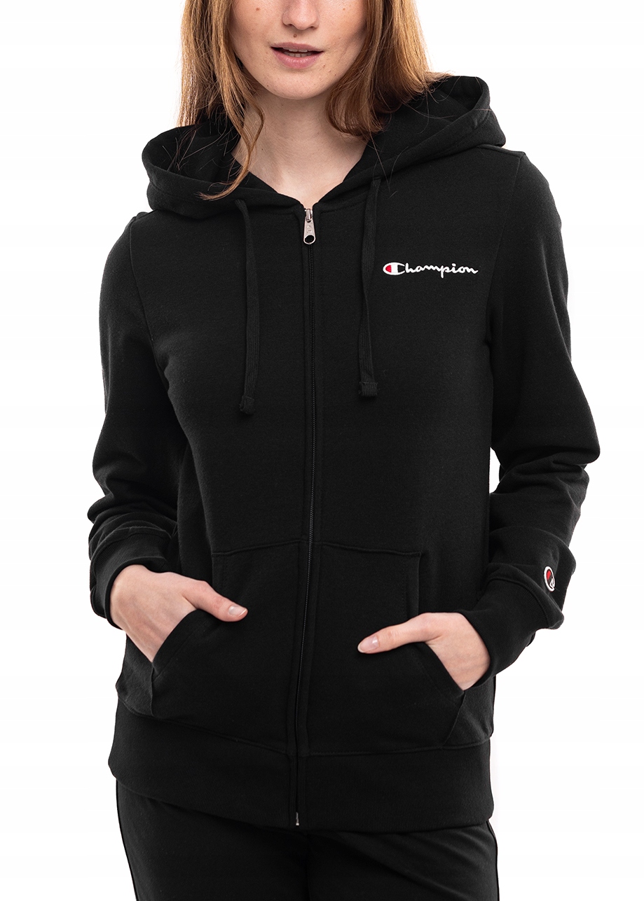 Mikina Champion Dresová s kapucí Černá Sportovní rozepínací vel