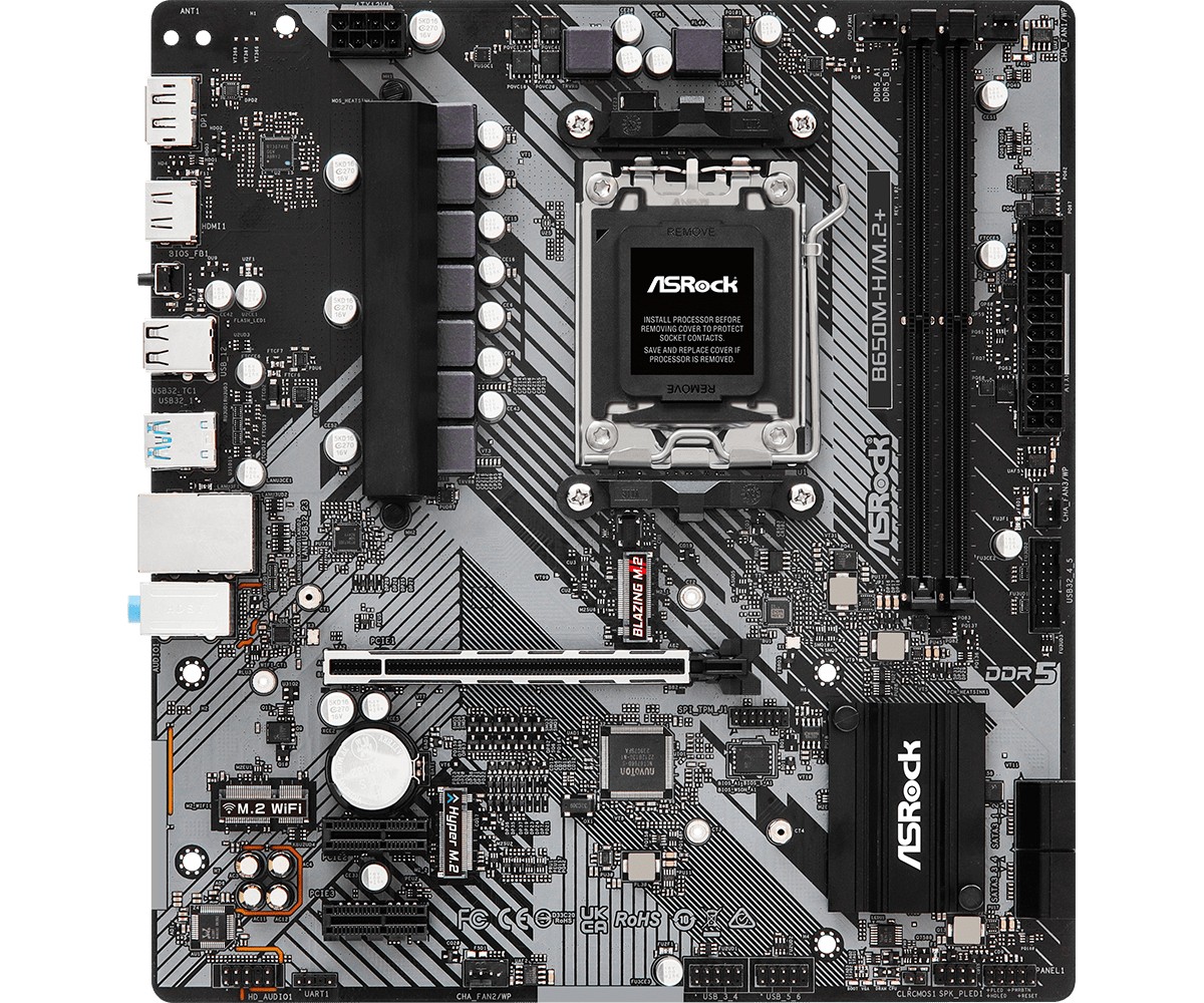 ASROCK B650M-H/M.2+ mATX AM5 DDR5 — 4