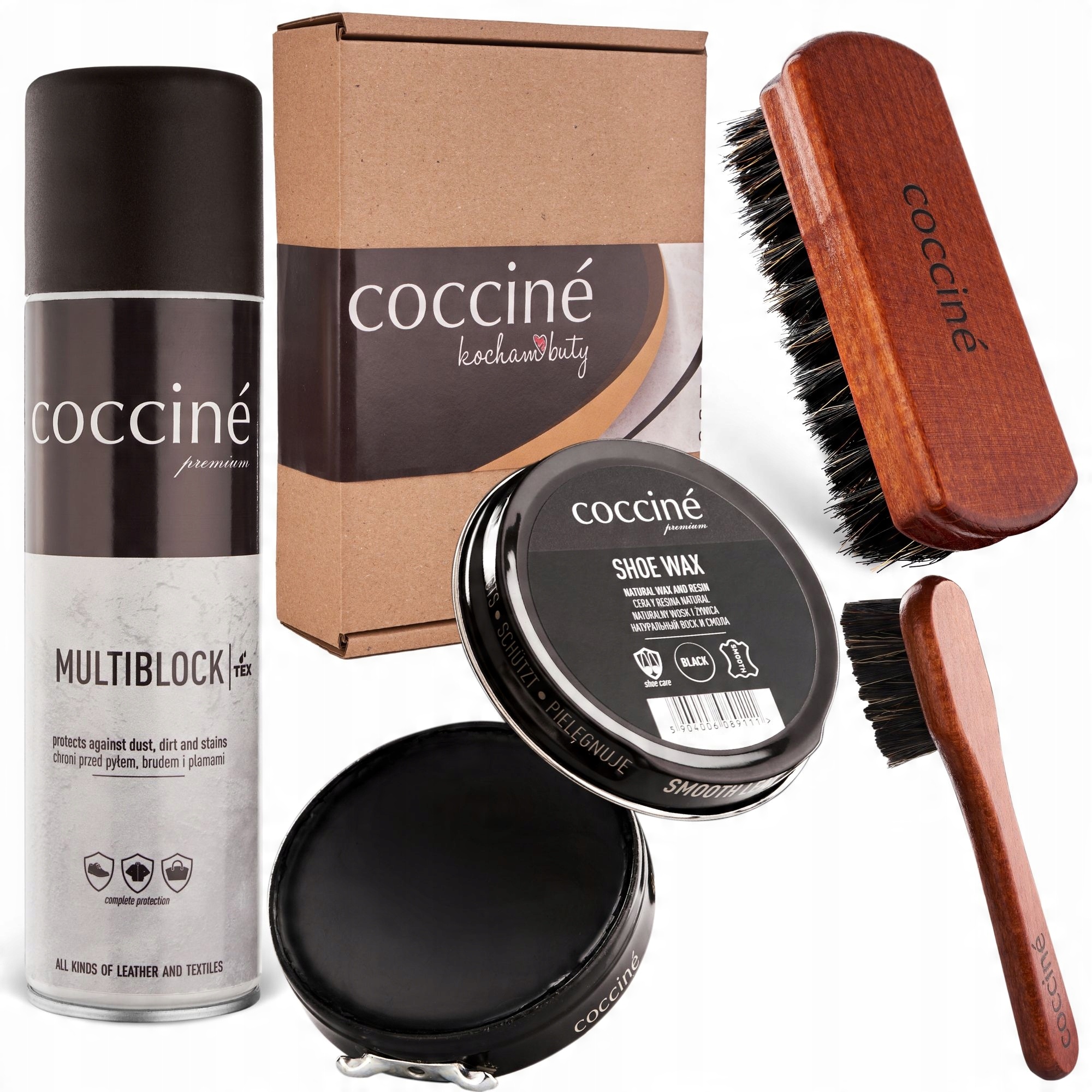 

Coccine Zestaw do Pielęgnacji Obuwia Box 4w1