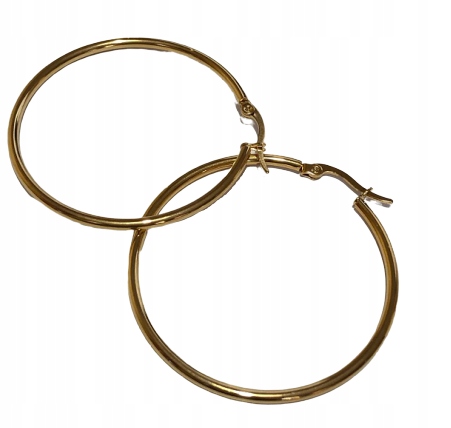 

Stal 316L Kolczyk Koła 4 CM Złote