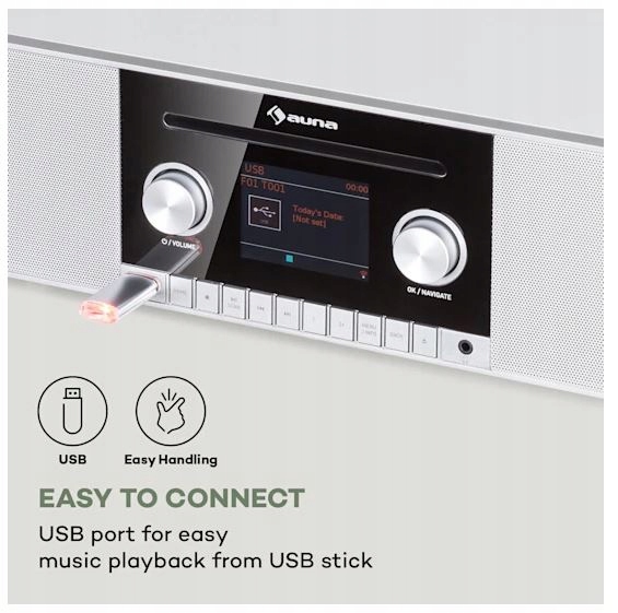 AUNA CONNECT CD MKII RADIO INTERNETOWE CD FM BT MP3 DAB+ SPOTIFY Marka Auna