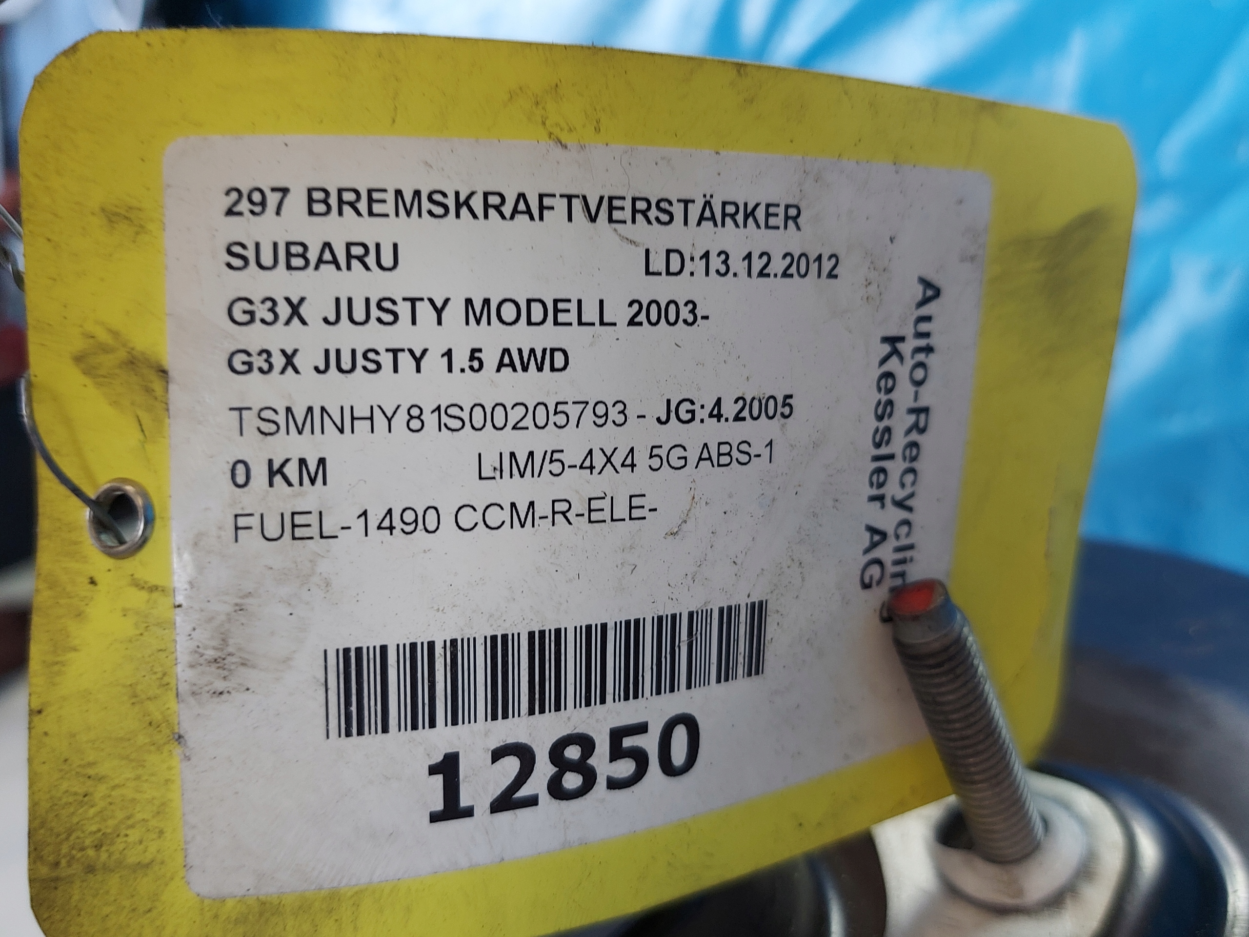 servo Pompa SUBARU G3X JUSTY 0204024975 1.5 B