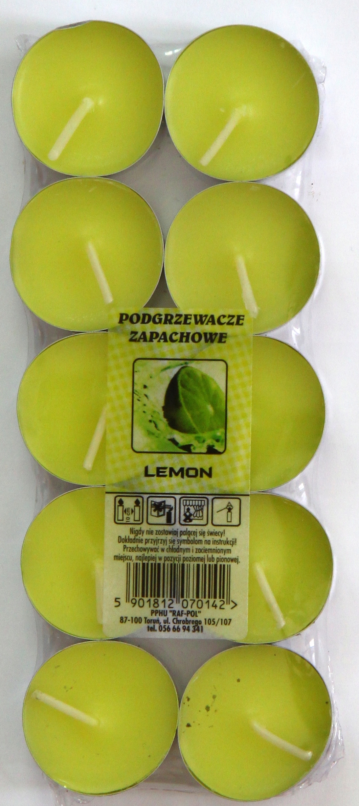 

Podgrzewacz Zapachowy Tealight Lemon 10 Szt