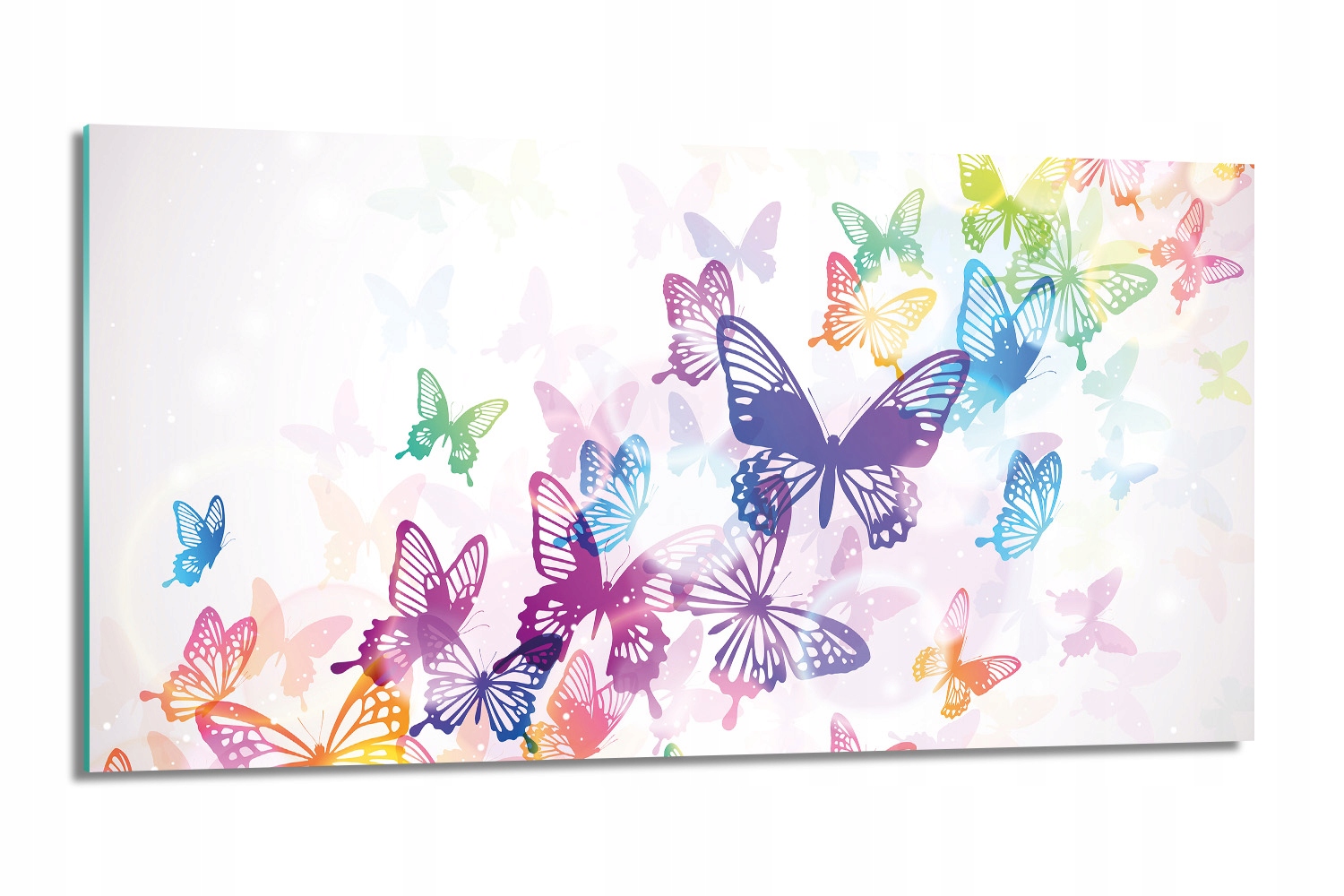panel do kuchyne s grafikou Farebné motýle 100x50