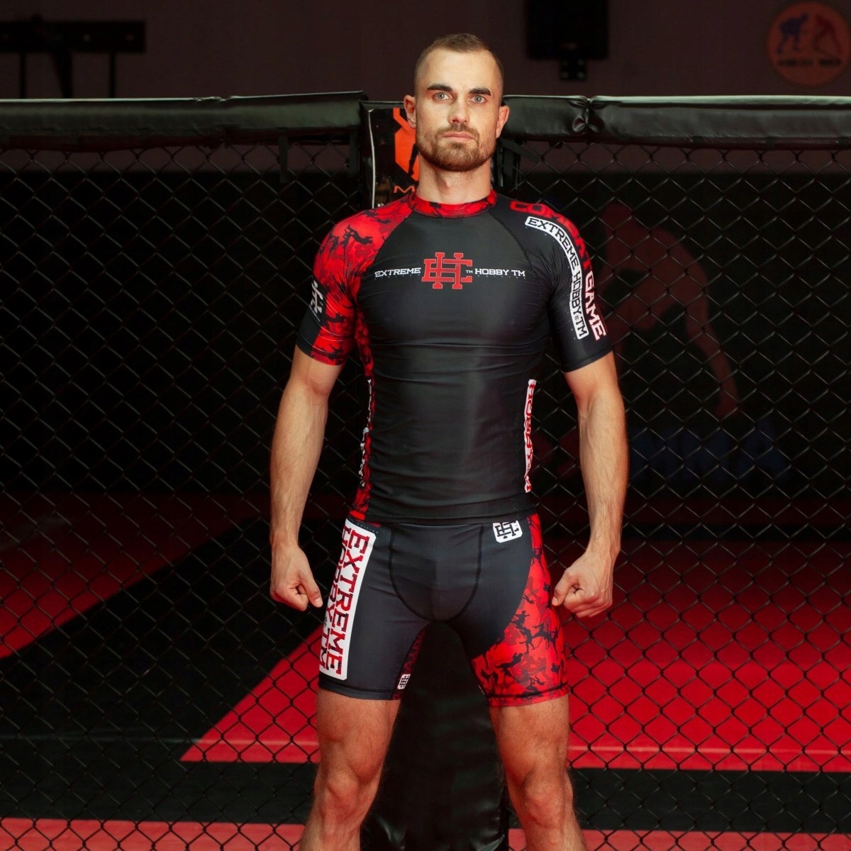 RASHGUARD MĘSKI MMA RED WARRIOR EXTREME HOBBY XL Rozmiar XL
