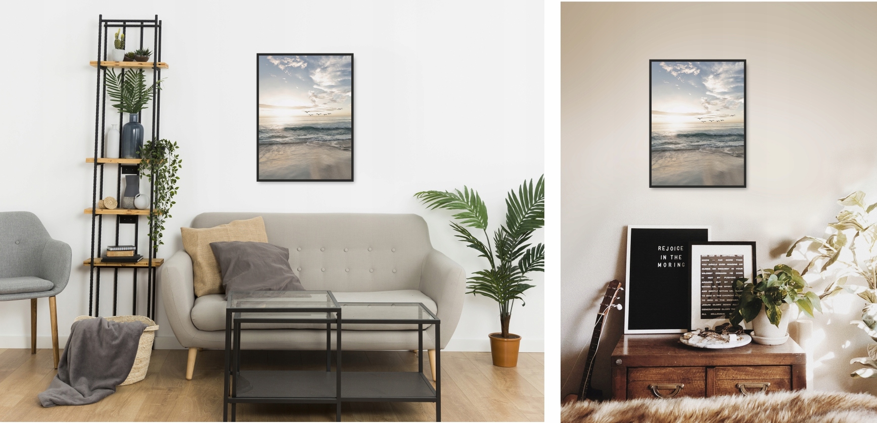 PLAŻA PTAKI plakat obraz A2 59,4x42cm #115 Wysokość produktu 59.4 cm