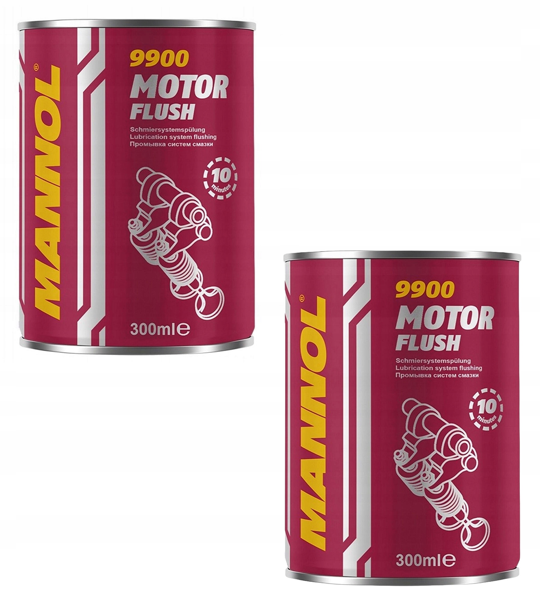 Zestaw 2x Mannol Motor 300ml środek do płukania silnika benzyna diesel