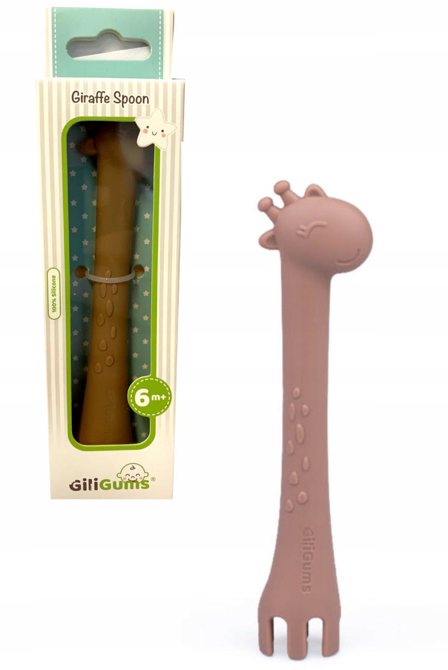 

Giligums Dumel Gryzak Silikonowy Łyżeczka Żyrafa