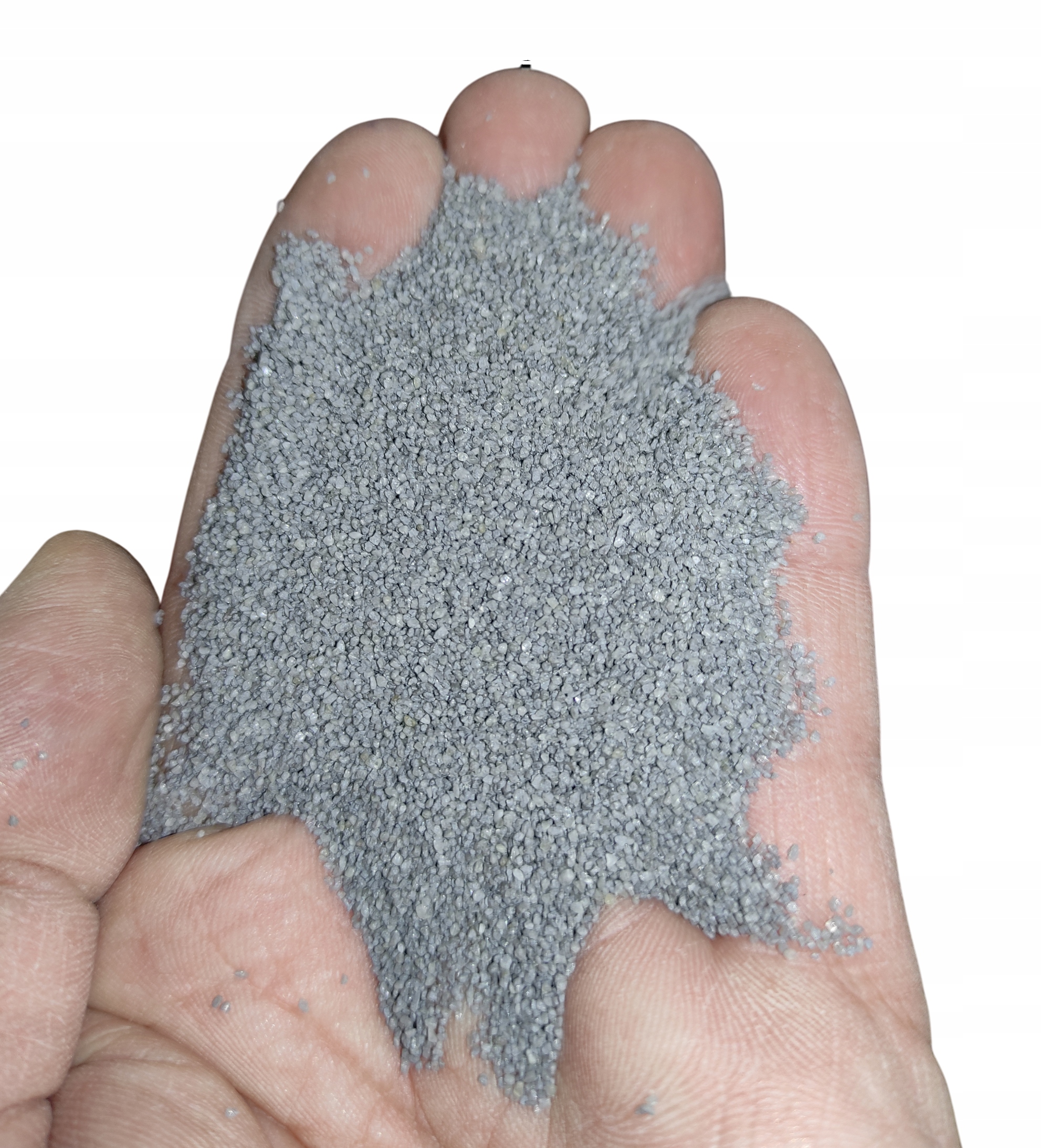 Šedý Popolavý Piesok Ozdobný Piesok V Skle 0,6 MM 0,5 Kg