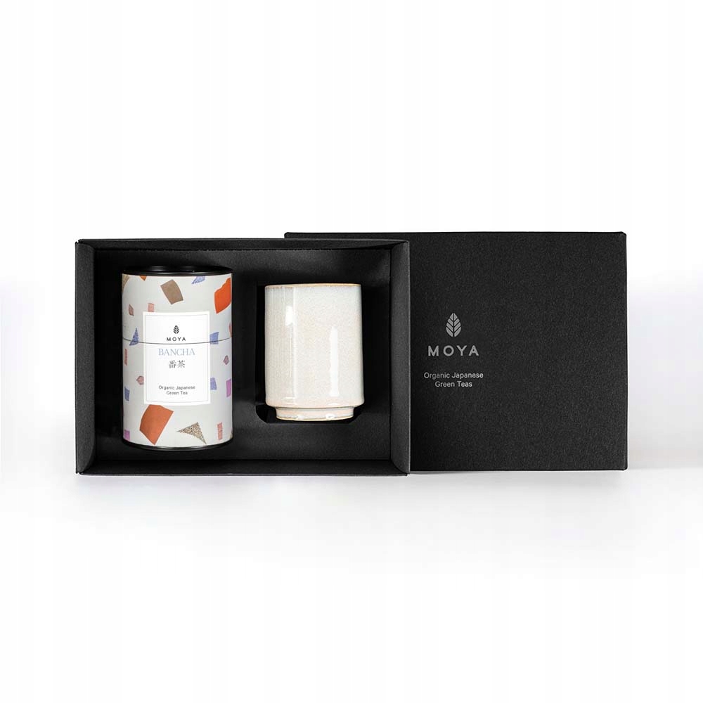 Levně Dárková sada – organický zelený čaj Moya Bancha a hrnek Josei