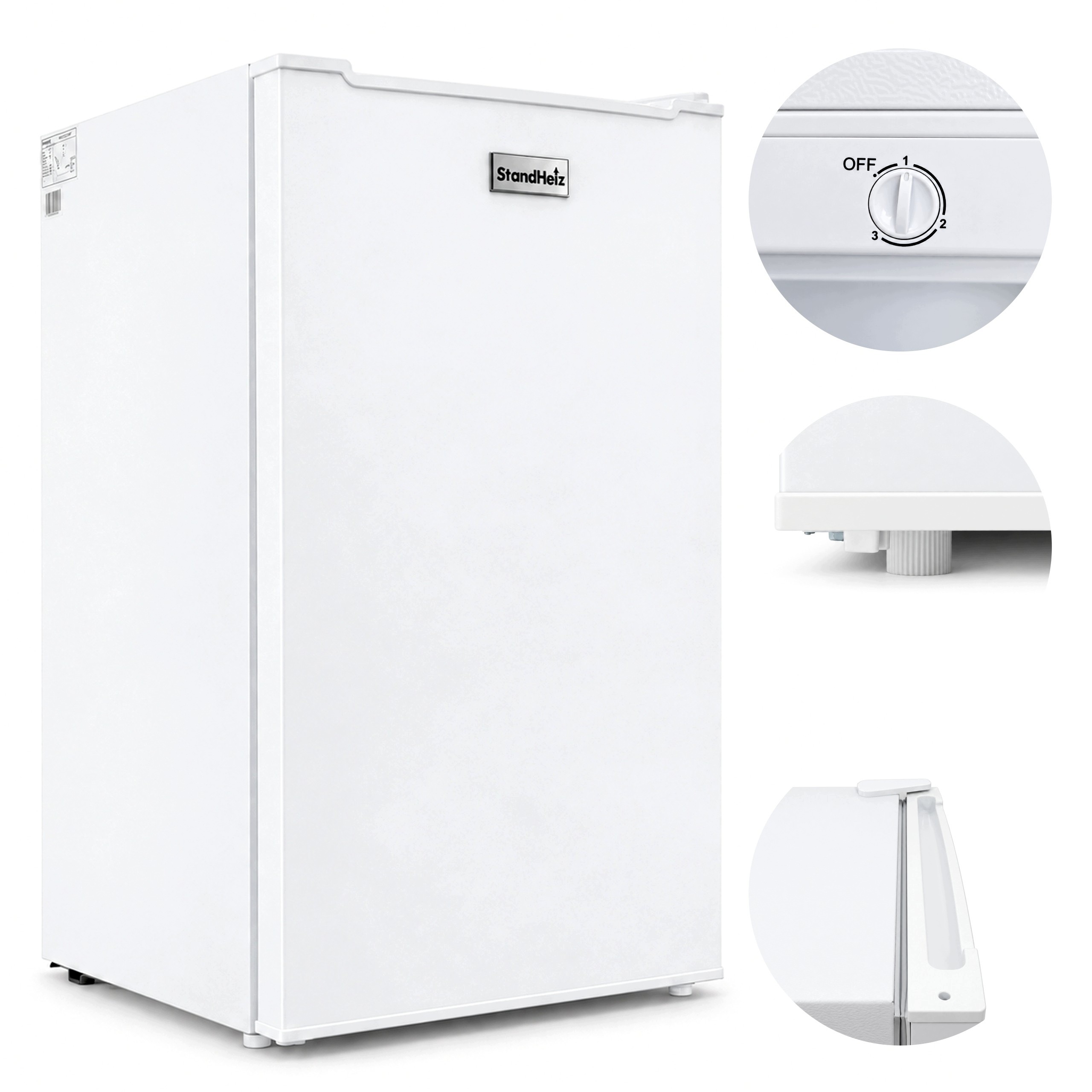 Zamrażarka Kompresorowa 80L Podblatowa Wolnostojąca Biała Mała 230V Mini