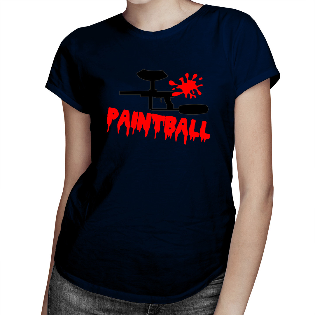 

Paintball gun - koszulka z nadrukiem dla niej
