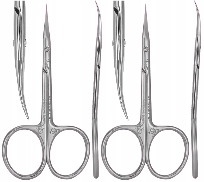 2 ks Profesionální nůžky na kůži Exclusive 20 Type 2 Magnolie Staleks