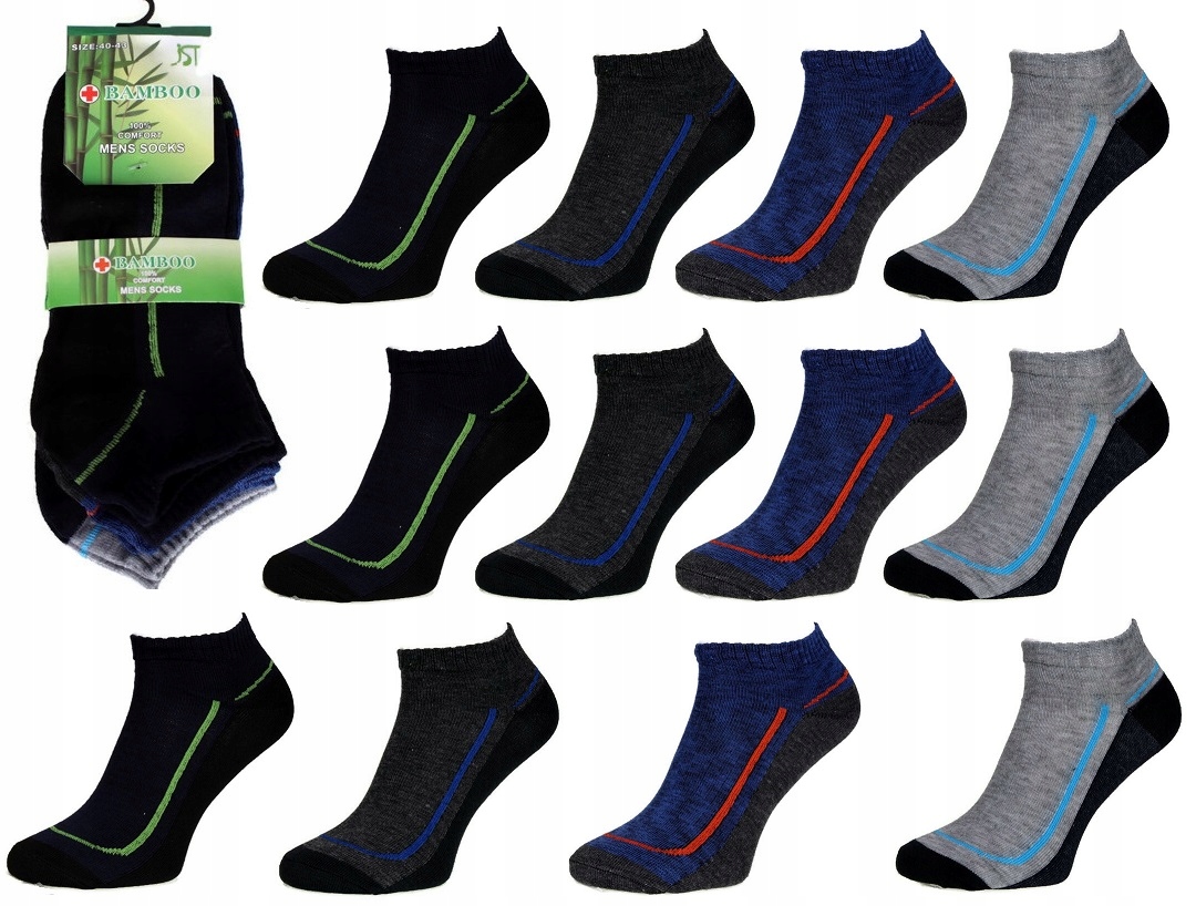

12x Skarpety Skarpetki Stopki Bambusowe 40-43