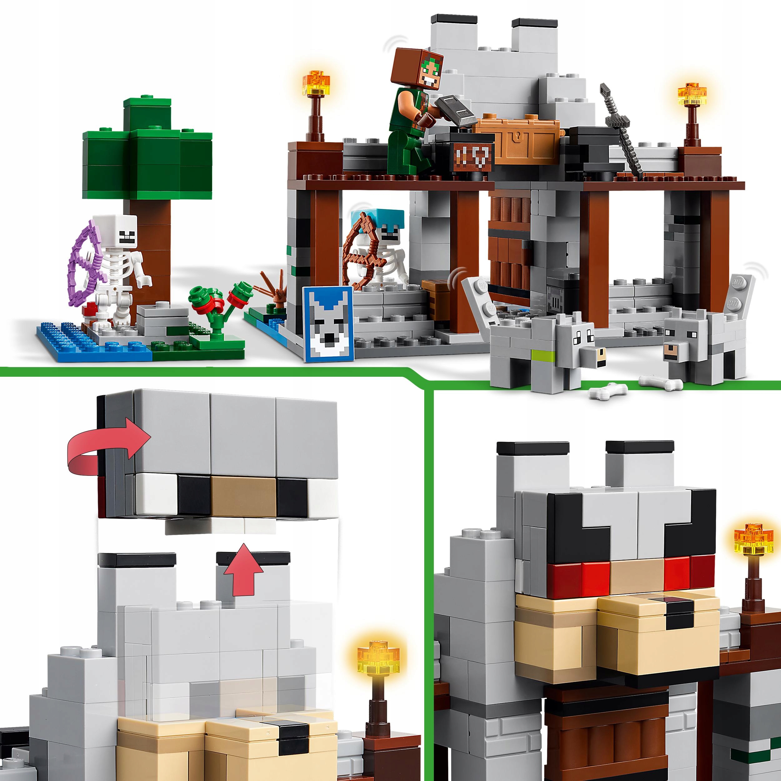 LEGO Minecraft 21261 Minecraft 21261 Twierdza Wilka Płeć chłopcy dziewczynki