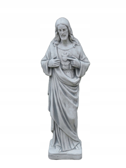 

Figura betonowa Jezusa z sercem kapliczka