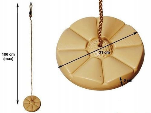 JF HUŚTAWKA KWIATEK OKRĄGŁA NA PLAC ZABAW żółty Marka inna