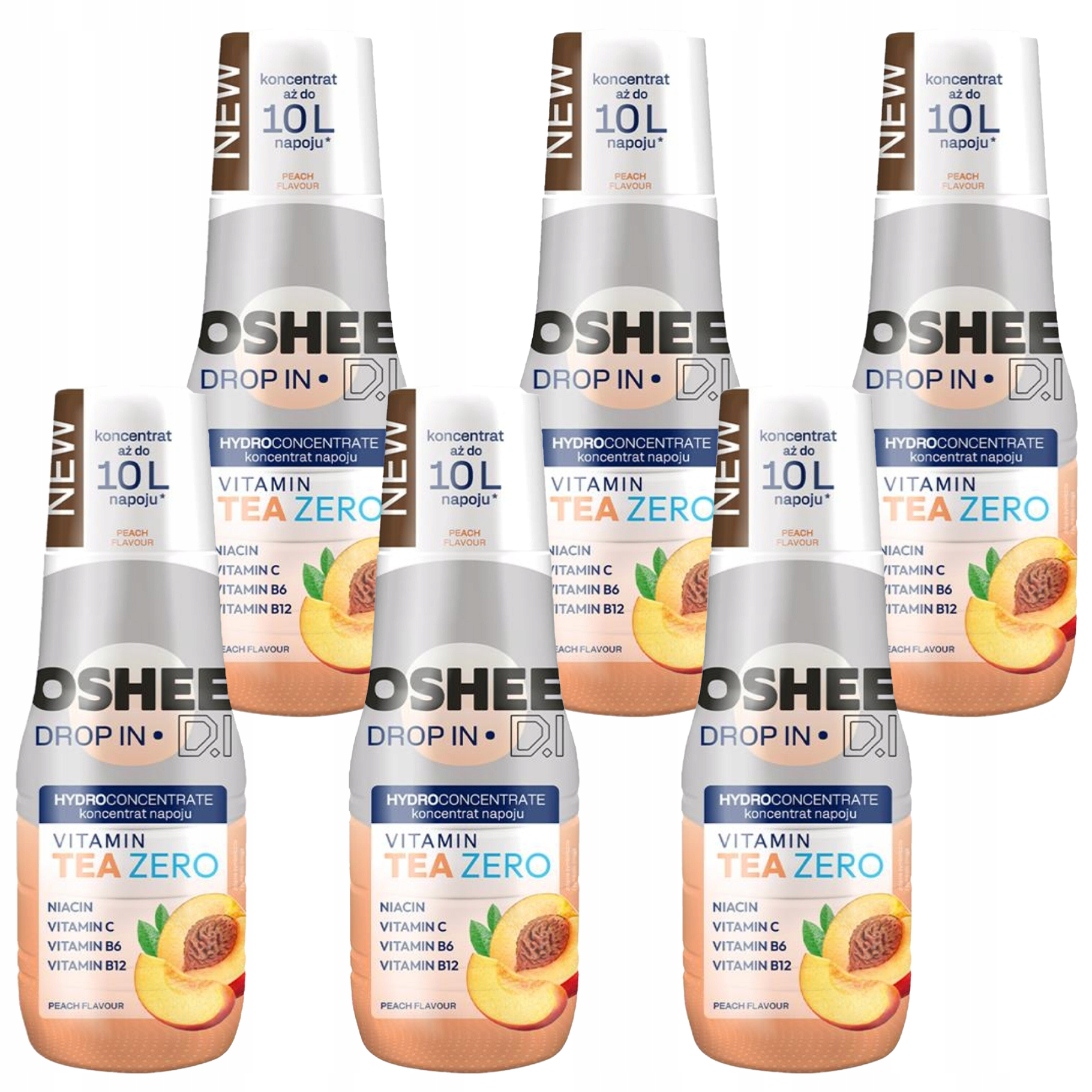 Levně 6 X Sirup Oshee Drop In Ice Tea Broskev Nula Do Saturátoru 500 ML