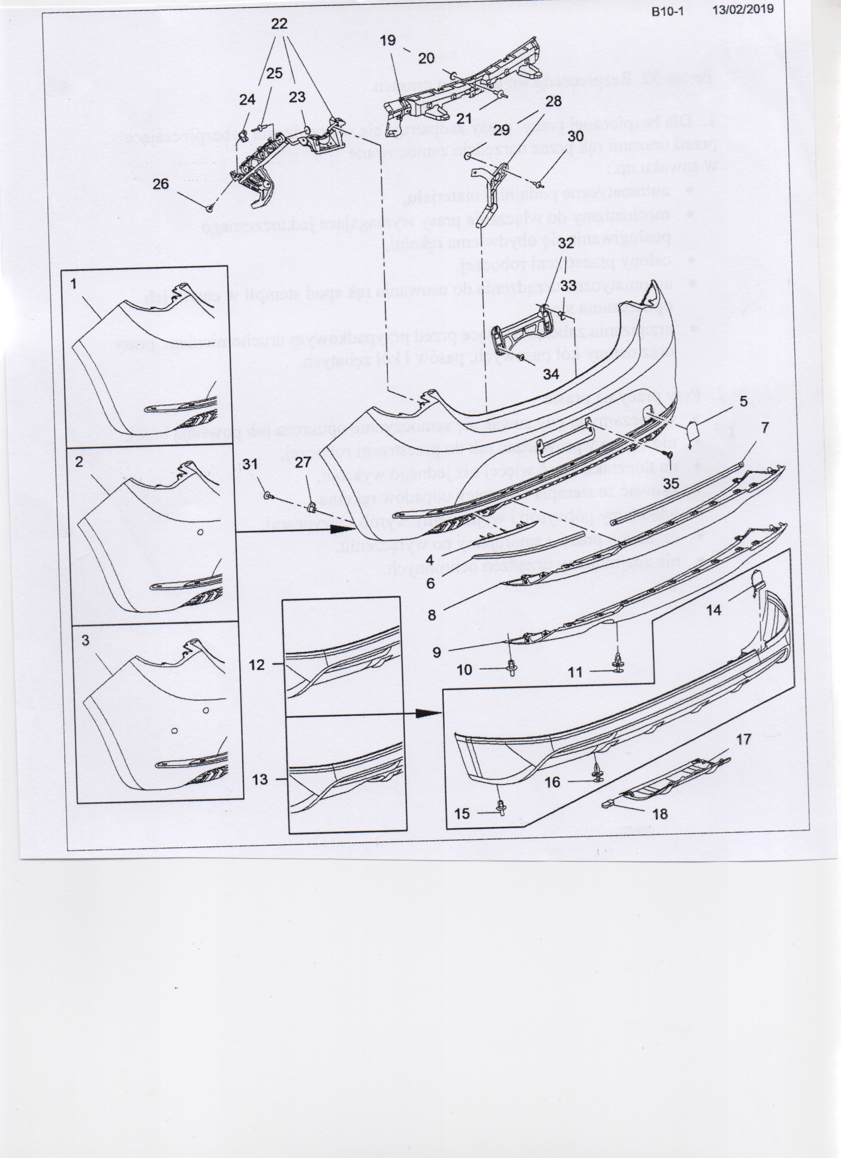 OPEL ASTRA J IV LIFT HB SLIZG TYLNY ZDERZAKA LEWY Installation side Rear