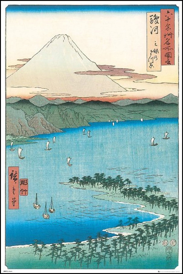 

Hiroshige The Pine Beach at Miho plakat 61x91,5 cm